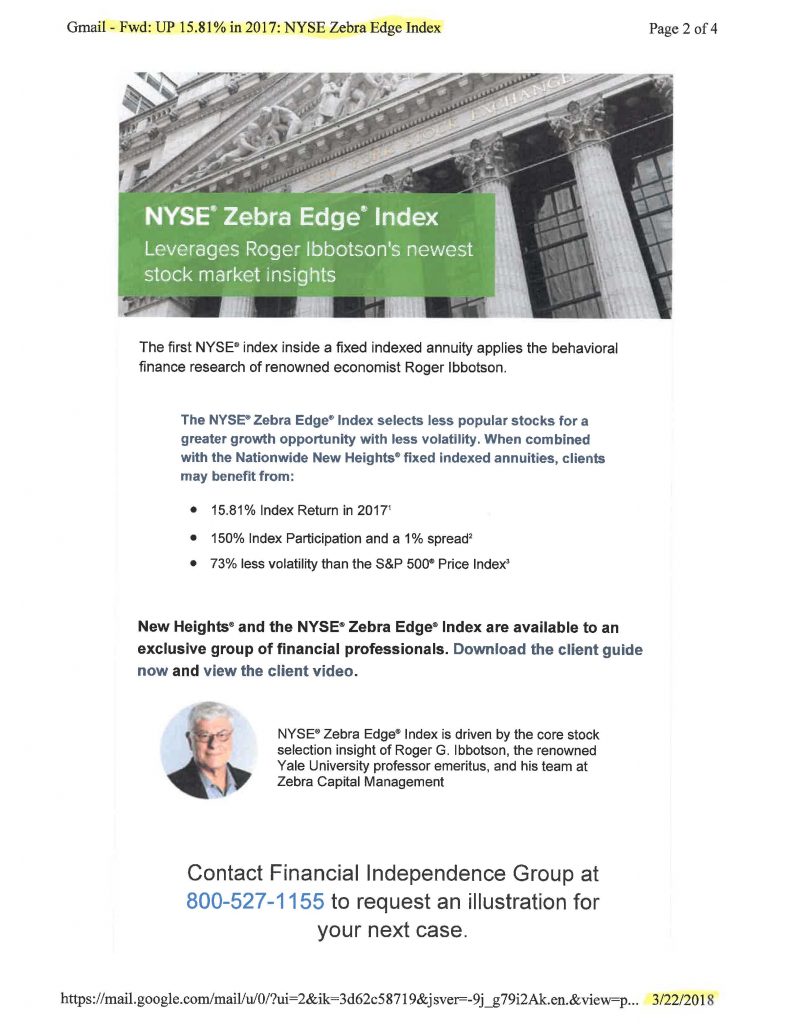 Anil Vazirani, SEC, Nationwide NYSE Zebra Edge Annuity Sales