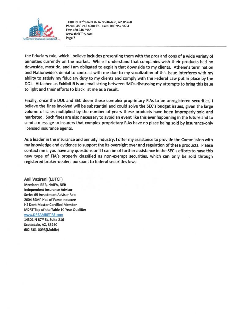 Anil Vazirani, SEC, Nationwide NYSE Zebra Edge Annuity Sales