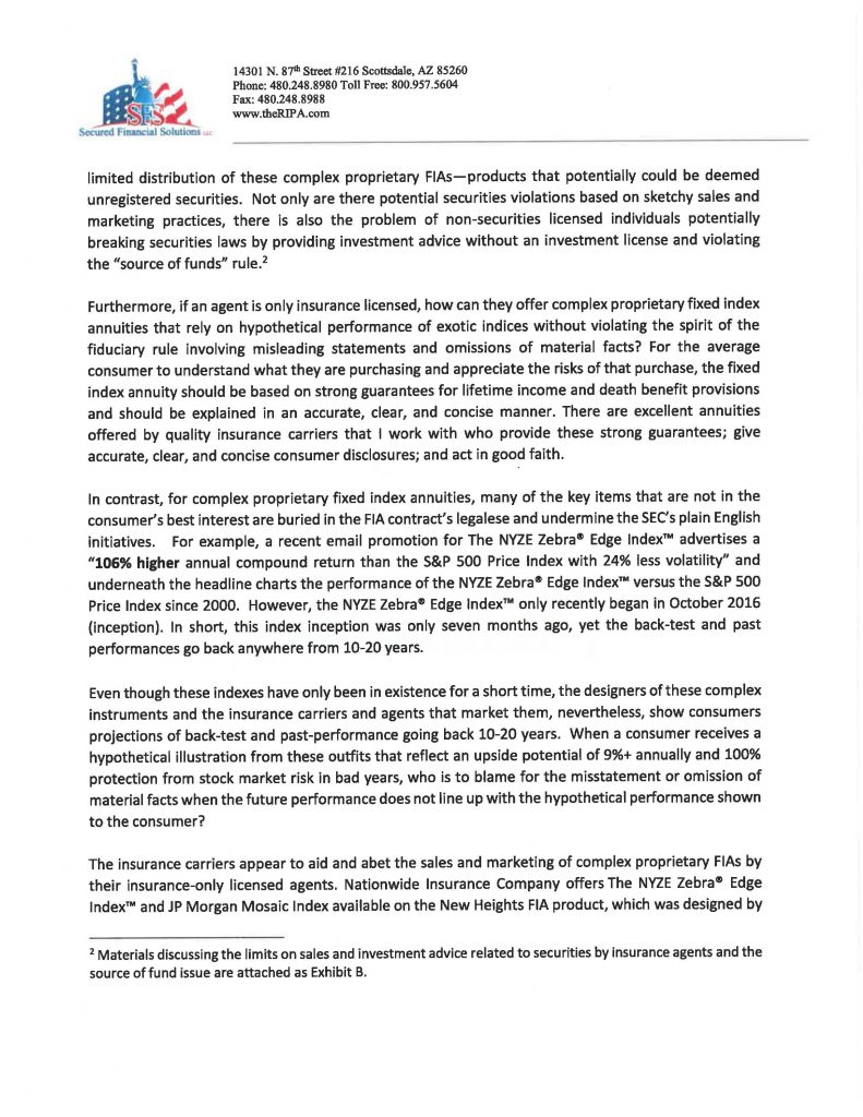 Anil Vazirani, SEC, Nationwide NYSE Zebra Edge Annuity Sales