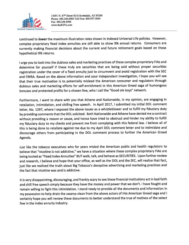 Anil Vazirani, SEC, Nationwide NYSE Zebra Edge Annuity Sales